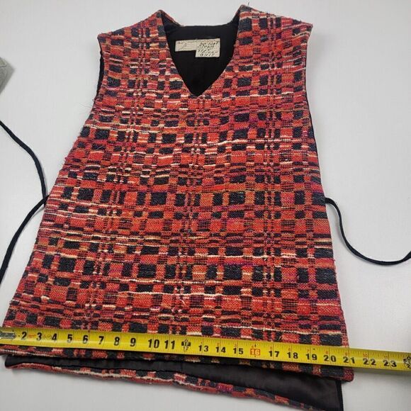 Vintage Disney Magic Kingdom 80's Cast Costume Uniform Red Rare Vneck Small Vtg - Picture 5 of 10